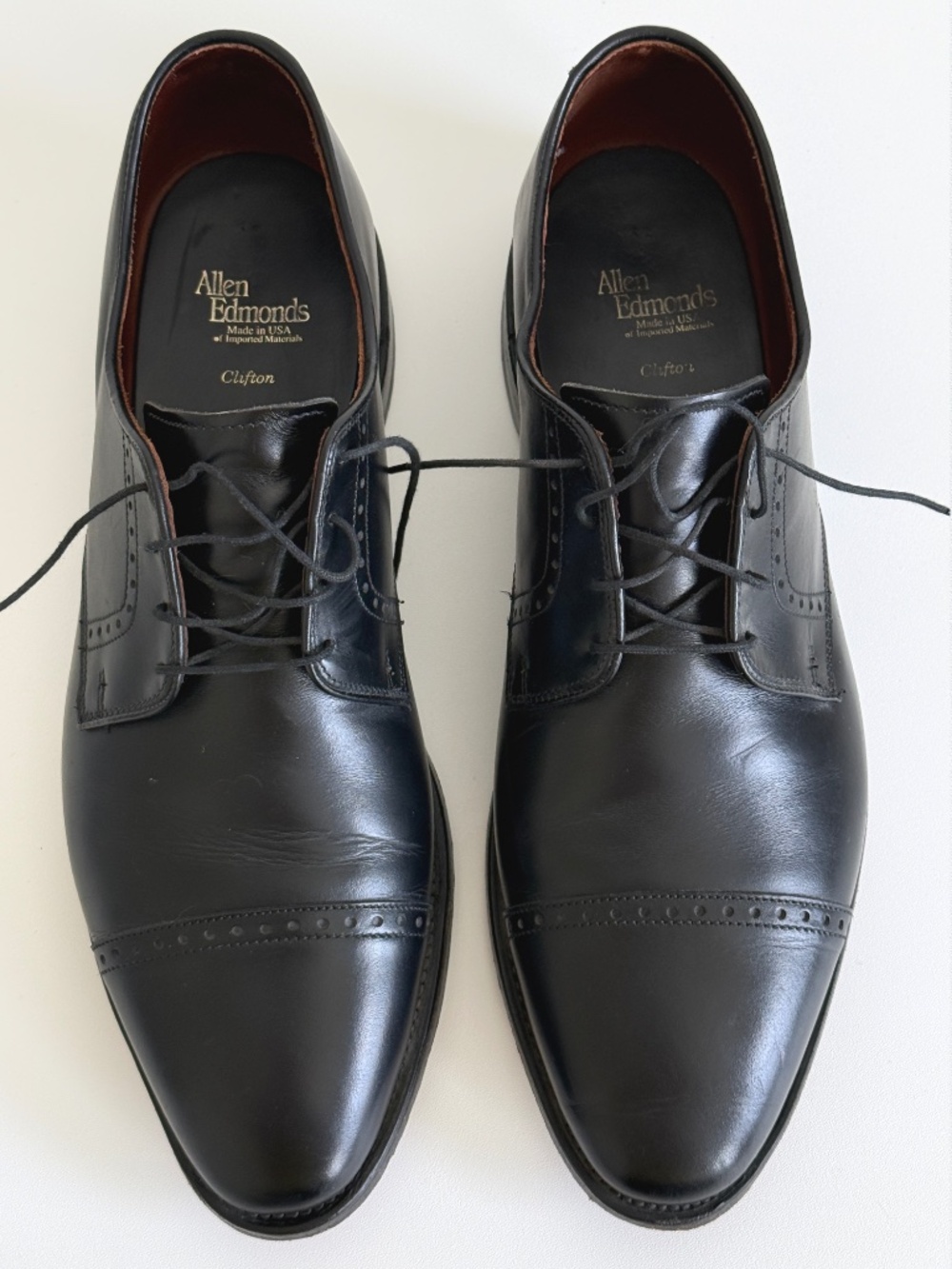 Allen Edmonds Clifton Mens Oxford Cap Toe Dress shoes factory seconds US13D